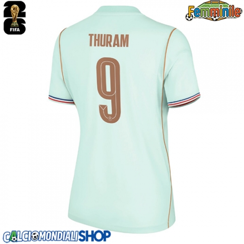 Maglie da calcio Francia Marcus Thuram #9 Seconda Maglia Femminile Mondiali 2026  Manica Corta